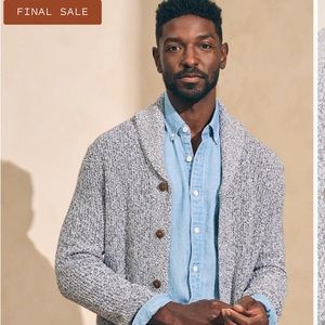 Faherty Marled Cotton Cardigan XXL